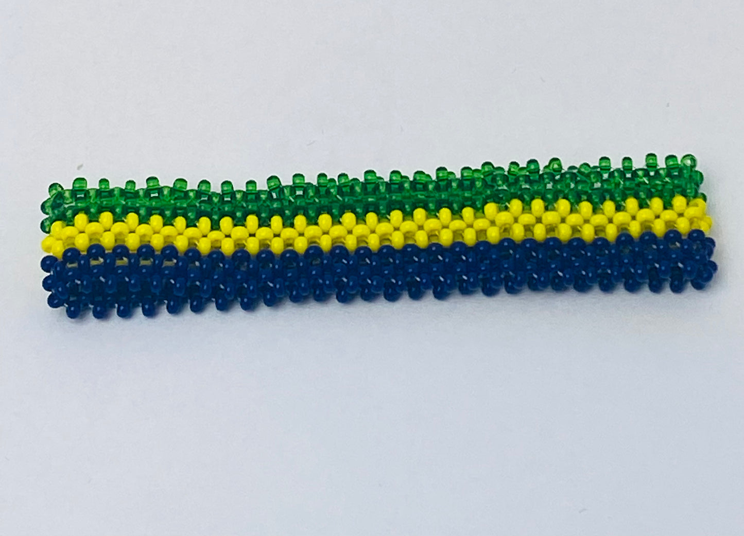 Gabon flag hand made fosbrace beads bracelet