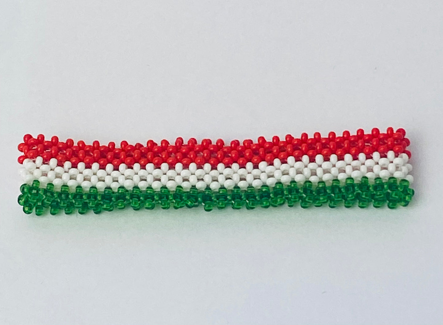 Hungary flag hand made fosbrace beads bracelet