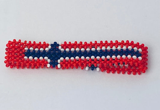 Norway flag hand made fosbrace beads bracelet