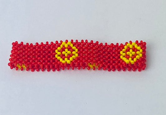 Kyrgyzstan flag beads bracelet hand made