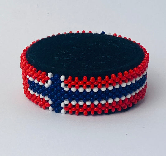 Norway flag hand made fosbrace beads bracelet