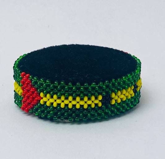 Sao tome and principal flag hand made fosbrace beads bracelet