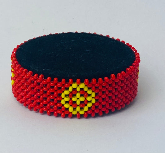 Kyrgyzstan flag beads bracelet hand made