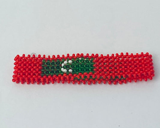 Maldives flag hand made fosbrace beads bracelet