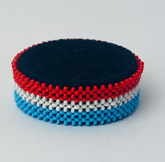 Luxemburg flag hand made fosbrace beads bracelet