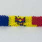 Moldova flag hand made fosbrace beads bracelet