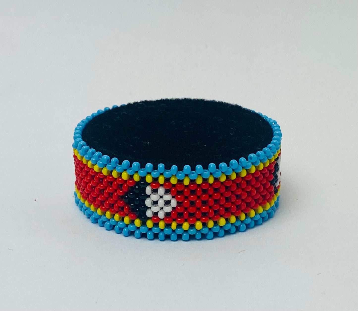 Swaziland flag hand made fosbrace beads bracelet