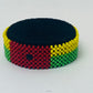 Guinea bissau flag hand made fosbrace beads bracelet