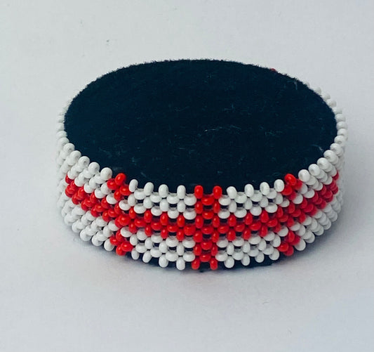 Georgia flag hand made fosbrace beads bracelet