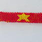 Vietnam flag hand made fosbrace beads bracelet