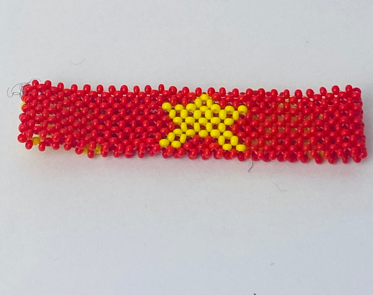 Vietnam flag hand made fosbrace beads bracelet