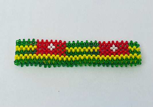 Togo flag hand made fosbrace beads bracelet