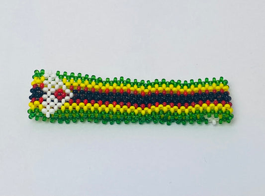 Zimbabwe flag hand made fosbrace beads bracelet