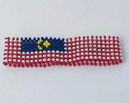 Malaysia flag hand made fosbrace beads bracelet