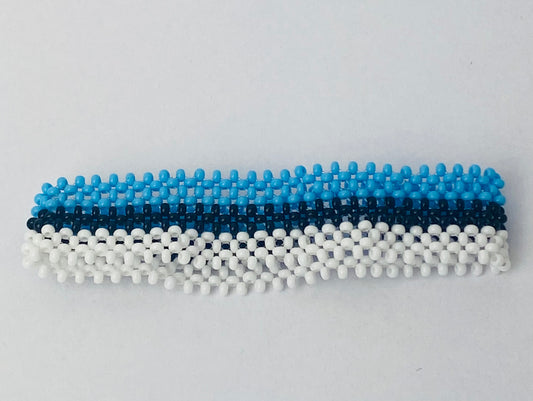 Estonia flag hand made fosbrace beads bracelet