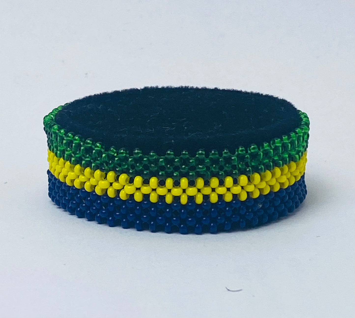 Gabon flag hand made fosbrace beads bracelet