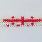 Georgia flag hand made fosbrace beads bracelet