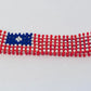 Liberia flag hand made fosbrace beads bracelet