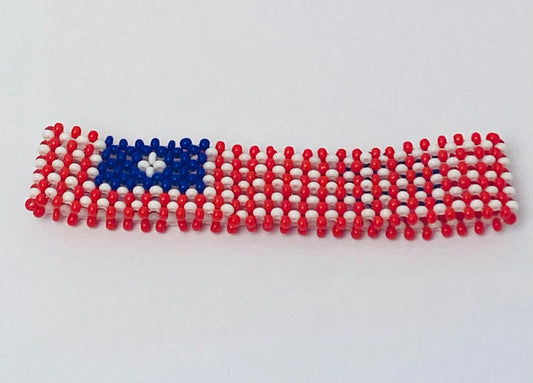 Liberia flag hand made fosbrace beads bracelet