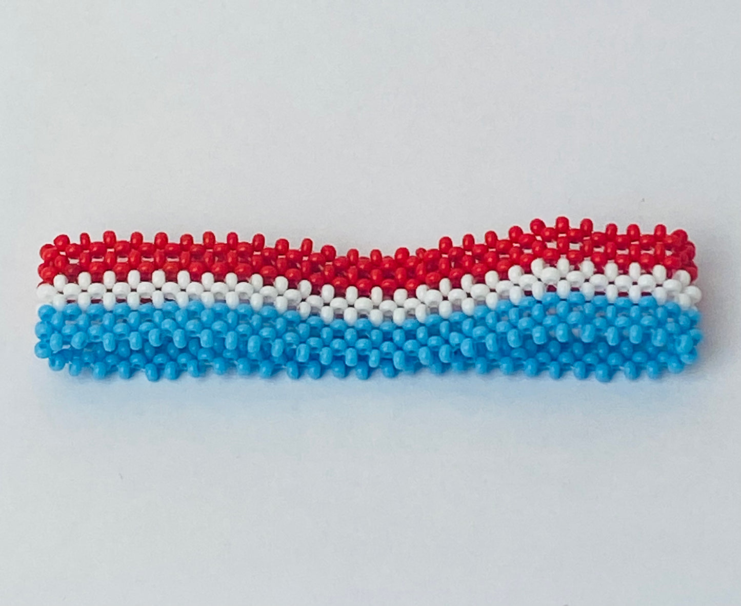 Luxemburg flag hand made fosbrace beads bracelet