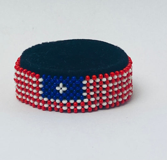 Liberia flag hand made fosbrace beads bracelet