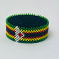 Zimbabwe flag hand made fosbrace beads bracelet