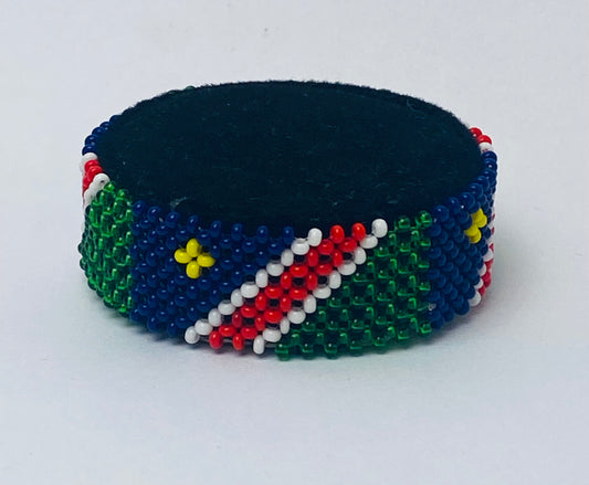 Namibia flag hand made fosbrace beads bracelet