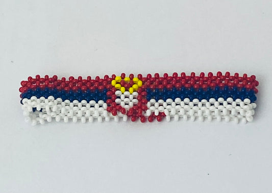 Serbia flag hand made fosbrace beads bracelet