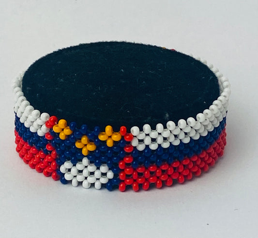 Slovenia flag hand made fosbrace beads bracelet