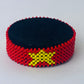 Vietnam flag hand made fosbrace beads bracelet