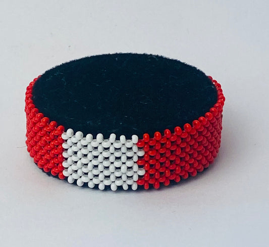 Bahrain flag hand made fosbrace beads bracelet