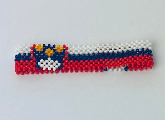 Slovenia flag hand made fosbrace beads bracelet