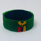 Zambia flag hand made fosbrace beads bracelet