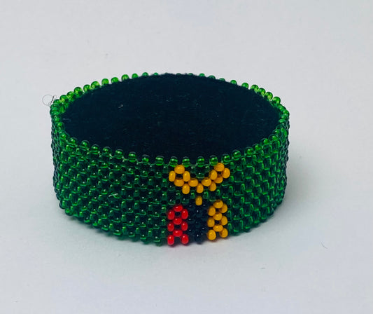 Zambia flag hand made fosbrace beads bracelet