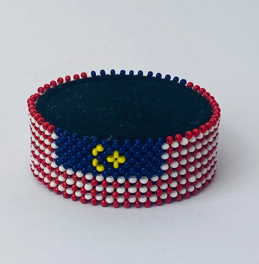 Malaysia flag hand made fosbrace beads bracelet