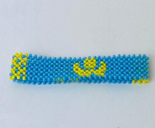 Kazakhistan flag hand made fosbrace beads bracelet