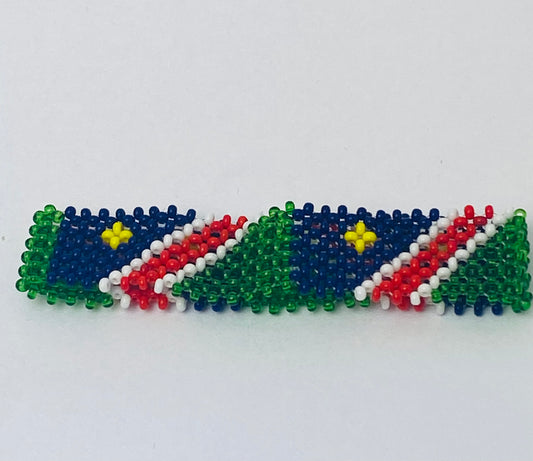 Namibia flag hand made fosbrace beads bracelet