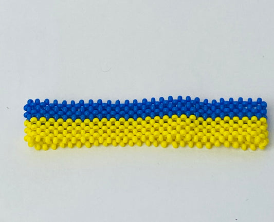 Ukrain flag hand made fosbrace beads bracelet