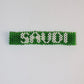 Saudi flag beads bracelet with sword