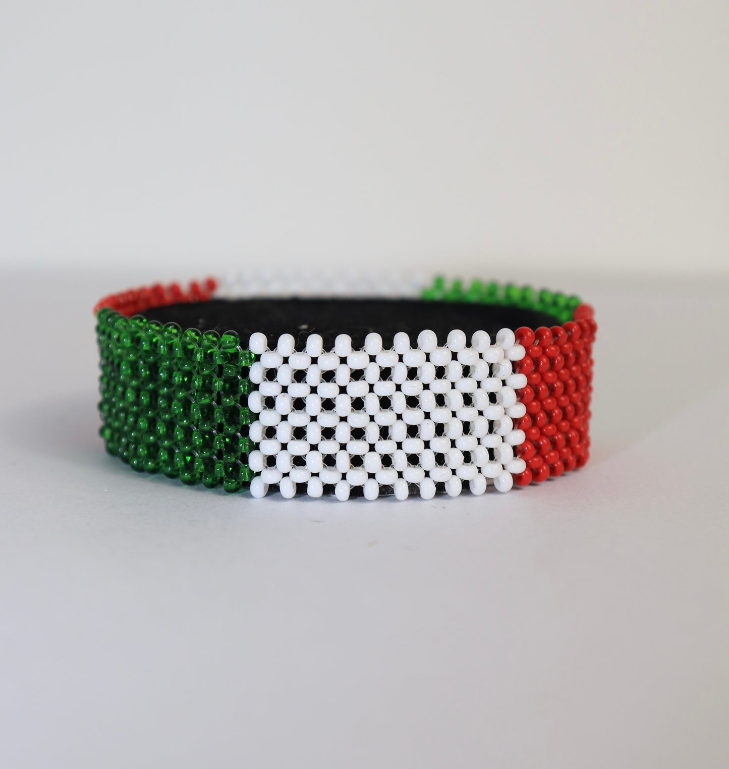 Italy flag beads bracelet