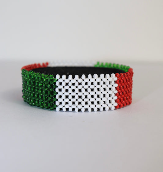 Italy flag beads bracelet