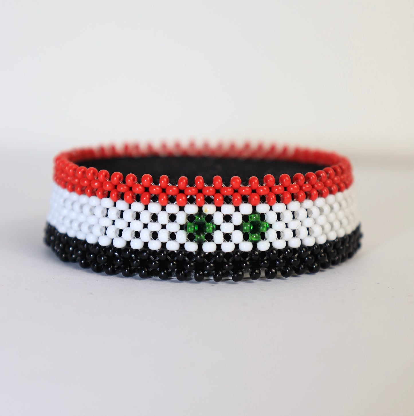 syria flag bracelet beads hand made