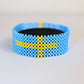 Sweden flag beads bracelet