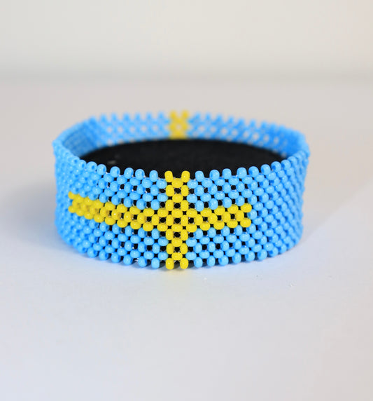 Sweden flag beads bracelet