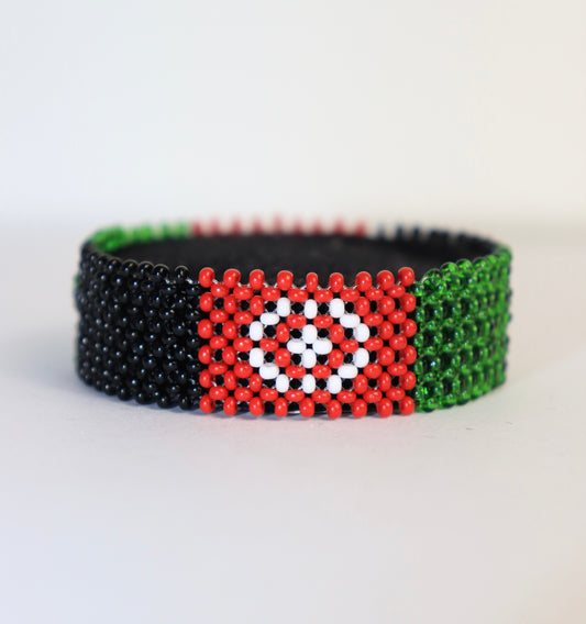 Afghanistan flag beads bracelet hand made
