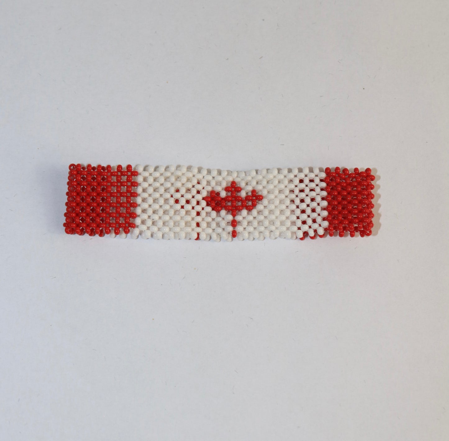 Canada flag beads bracet