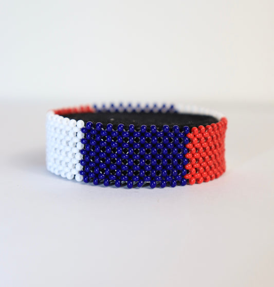 France flag beads bracelet