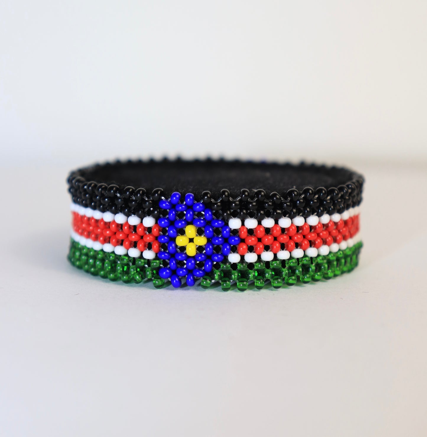 South Sudan flag beads bracelet