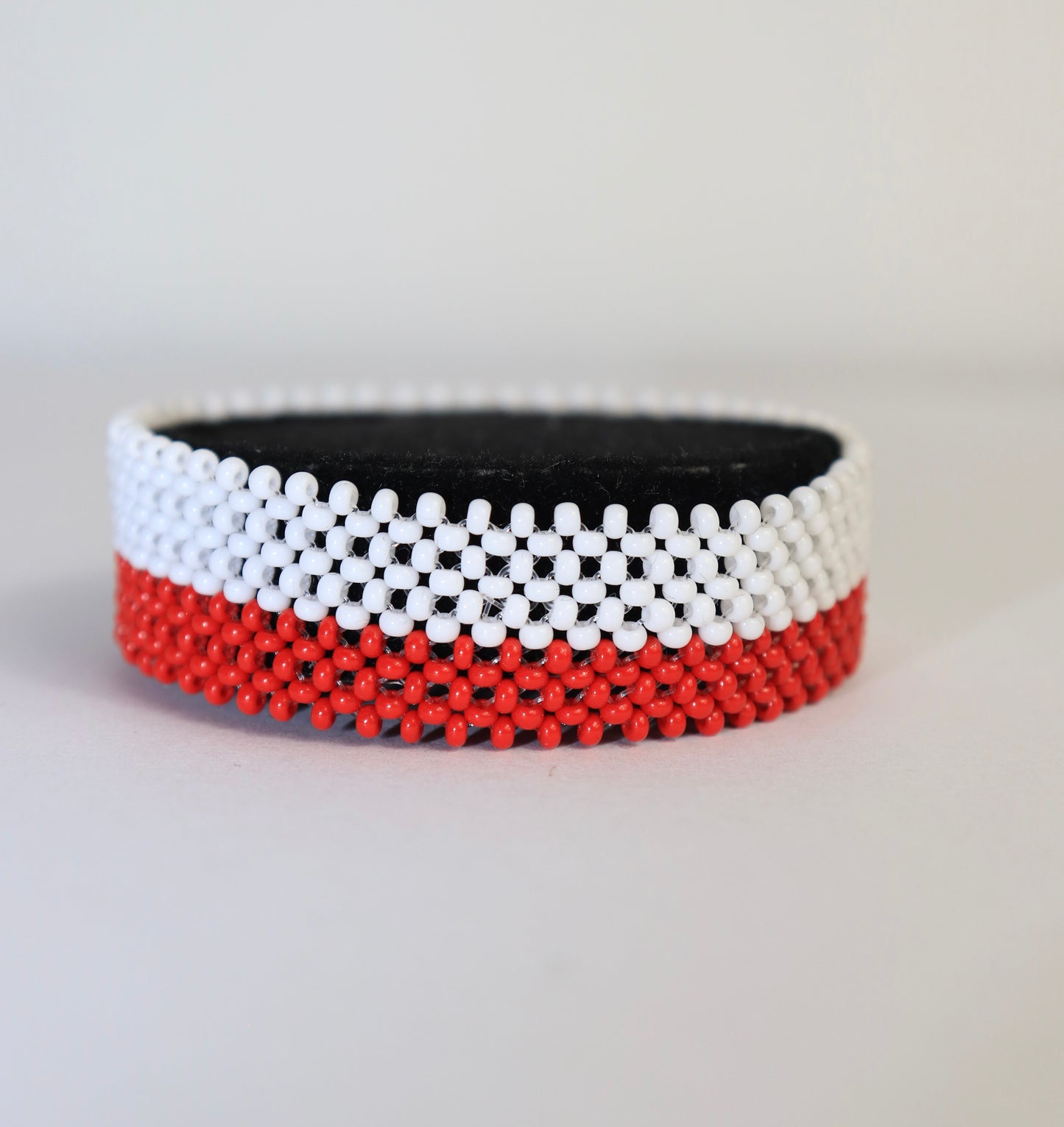 Poland flag beads bracelet