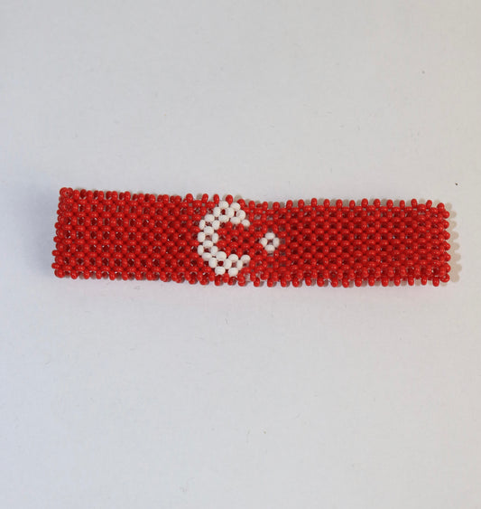 Türkiye flag beads bracelet